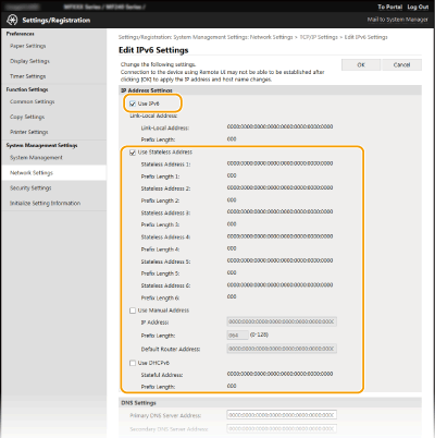 Setting IP Addresses (MF244dw / MF232w)