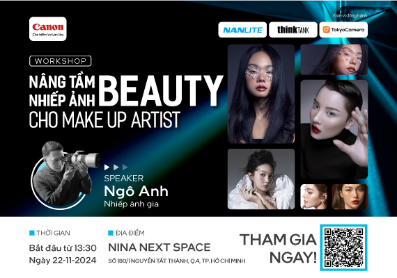 WORKSHOP NÂNG TẦM CHỤP ẢNH BEAUTY CHO MAKE UP ARTIST