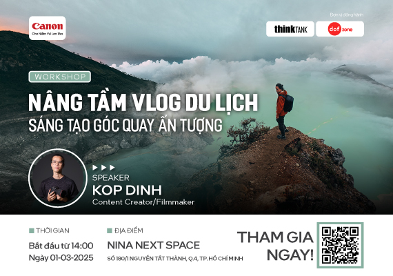 WORKSHOP "NÂNG TẦM VLOG DU LỊCH- SÁNG TẠO GÓC QUAY ẤN TƯỢNG"